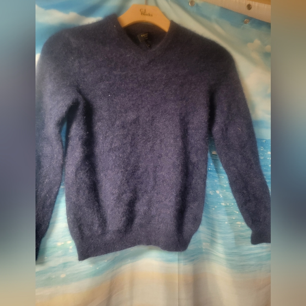 Cashmere Club Room Luxury Size Medium Cashmere Sweater Navy‎ Blue